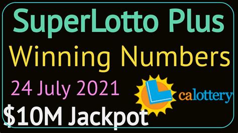 California SuperLotto Plus Numbers 2021 .